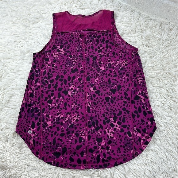 Lululemon Sculpt Tank Top Cheetah Camo Magenta Purple Multi / Magenta Purple - Picture 4 of 4